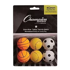 Champion Sports - Pelotas De Tenis De Mesa (1 Estrella)