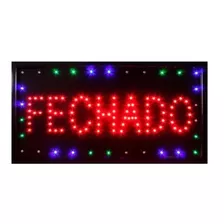 Placa Indicadora Led Iluminação Fixa Lk-g2548 Fechado Luatek