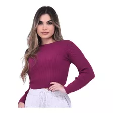 Cropped Tricot Modal Feminino Blusinha Luxo Envio Rápido Top