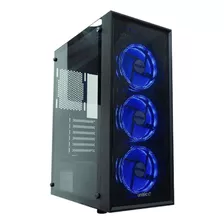 Chasis Unitec Gaming X3106a 3fans Rgb Vidrio Templado