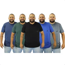 Kit 5 Camisa Plus Size Camiseta Masculina Plus Dry Academia