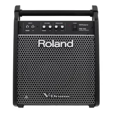 Amplificador Roland Pm-100 P/ Bateria 110v Monitor Preto 80w
