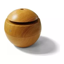 Humidificador Ambientador De Madera Bola Esfera Led 