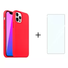 Case Silicona + Lamina Compatible Con iPhone 13 Pro