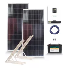 Kit Panel Solar Completo Para Casas 2x160w Automatico 4s