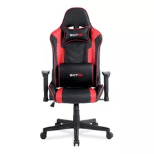 Silla Gamer Ergonómica Egtair En Negro Con Cuero Pu