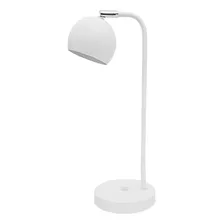 Lampara Velador Moderno Tini Gap Mesa Bocha Movil Blanco Cromo Gioluce