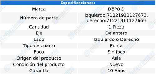 Cuarto Punta Izq O Der S/foco Nissan Xterra 00-01 Depo Foto 4