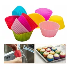 Kit 12 Formas Silicone Mini Cupcake Bolo Muffin Assadeira