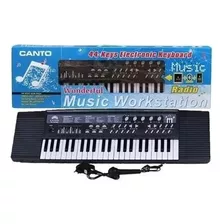 Teclado Piano Organo 5 Octavas Usb Mp3 Aux Power Bank