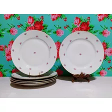 Juego De 6 Platos Playos De Porcelana Czechoslovakia M Z 