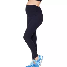 Calça Legging Gestante Lycra Preta Cos Alto Selene Ginástica