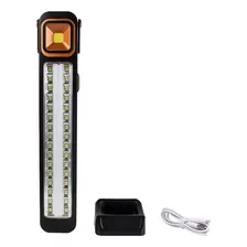 Luz Led De Emergencia Portátil 2 Funciones Solar Recargable Color Negro