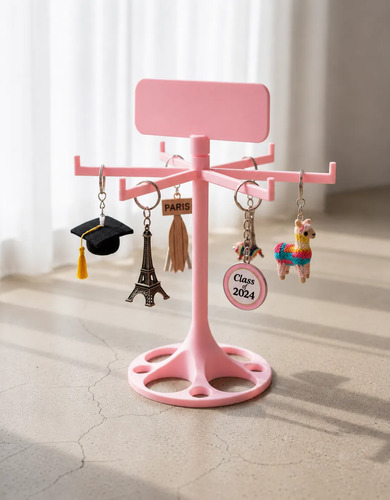 Exhibidor Para Llaveros De Souvenir Egresados Etc Rosa