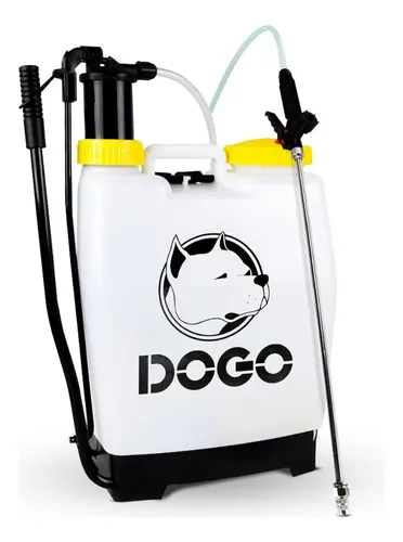 Mochila Fumigadora Pulverizador A Presion Dogo 20 Lts Profesional Jardin Plantas Agro Blanco