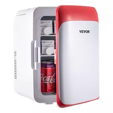 Vevor Mini Refrigerador Pequeño Portátil 12v 45w 10l Rojo