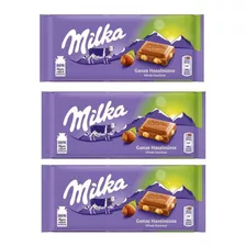 3 Milka Whole Halzenuts Chocolate Ao Leite C/ Avela Inteira