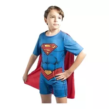 Fantasia Super-herói Superman Infantil C/ Capa Tam. P