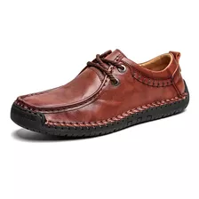 Zapatos Casuales De Cuero Para Hombre De Talla Grande Mocasi