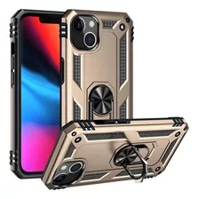 Funda Para iPhone Anillo Metal Uso Rudo + Mica 10d Premium