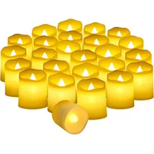 Velas Led Pilas,paquete 24 Velas De Té Led Sin Llamas,velas Votivas Led,impermeables Velas Eléctricas,velas Led Efecto Llama Decorativas,libres Humo,seguras,simular Efecto Llama Real,pilas Incluidas