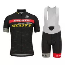 Conjunto Ciclismo Tricota Scott Calza Acolchado Tirantes