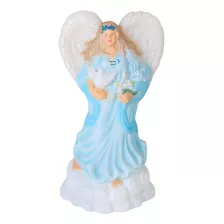 Presépio Iluminado Anjo Colorido 92cm Decoração Natal Jardim