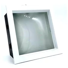 Luminaria Embutir Teto Gesso Vidro Quadrado 20x20 2x E27