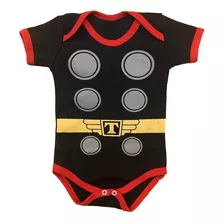 Body Baby Tematico Fantasia Super Heroi Mesversario Thor 