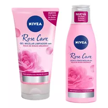 Combo Facial Rose Care Nivea Gel De Limpieza Y Tonico