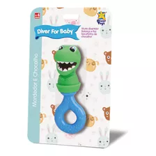 Mordedor E Chocalho De Bebê - Diver For Baby - Dino - Diver