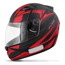 Capacete Moto Ebf New Spark Flash Preto Fosco Vermelho Cor Preto Fosco Com Vermelho Tamanho Do Capacete L - (59/60)