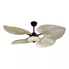 Ventilador Techo Palas Y Tapa Forrada De Rattan Verona Gatti