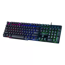 Teclado Gamer Con Luz Led Rgb Usb Simil Mecanico Pc