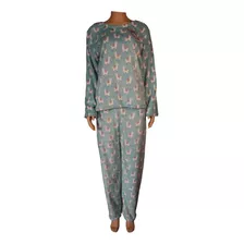 Pijama Polar Mujer Invierno Plush Peludito Diseños Y Lisos