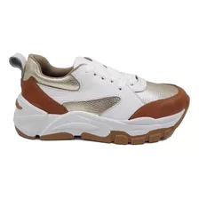 Zapatillas De Cuero Urbanas Con Plataforma Zgr7003