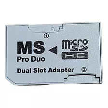 Adaptador Memory Stick Pro Duo Para Psp Micro Sd Dual Slot