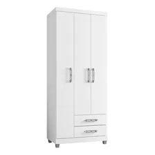 Guarda Roupa Louise 3 Portas Branco 1834 Ajl Móveis