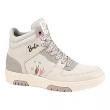 Tenis Casual Urbano Bota Barbie Rbie Cafe Para Mujer