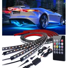 Coche Chasis Luces Juego De 4 Tira Led Rgb Para Tubo De Auto