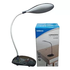 Luminária De Mesa Brilho Ajustável Carregador Usb 14 Leds