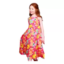 Vestido Infantil Juvenil Babado Estampa Verão