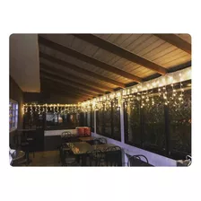 10 Cascata 800 Leds 20m Luz Quente Luz Fixa Com Emenda Natal