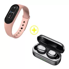 Auricular Inalámbrico Bluetooth + Smartband M5 Femenino