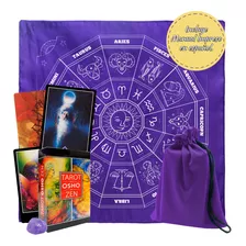 Tarot Osho Zen Español + Mantel + Morral + Cuarzo + Manual