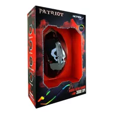 Mouse Gamer Netmak Patriot Retroiluminado Rgb 3600dpi Color Negro