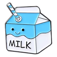 Prendedor Pin Milk Leche En Caja/ Kiwii Regalos