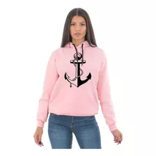 Moletom Feminino Marinheira Âncora Blusa De Frio 