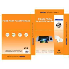 Pouch Plástico Para Plastificação A4 220x307x0,03 C/ 100 Un