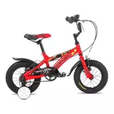 Bmx Infantil Topmega Superhéroes Crossboy R12 Frenos V-brakes Color Rojo Con Ruedas De Entrenamiento 